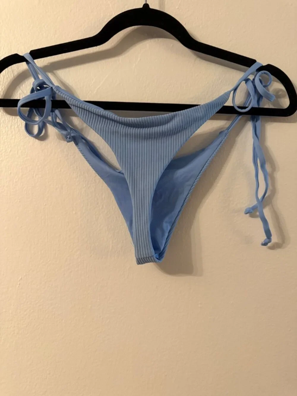 Frankie's Bikinis Baby blue micro bikini set M/L top medium bottom large